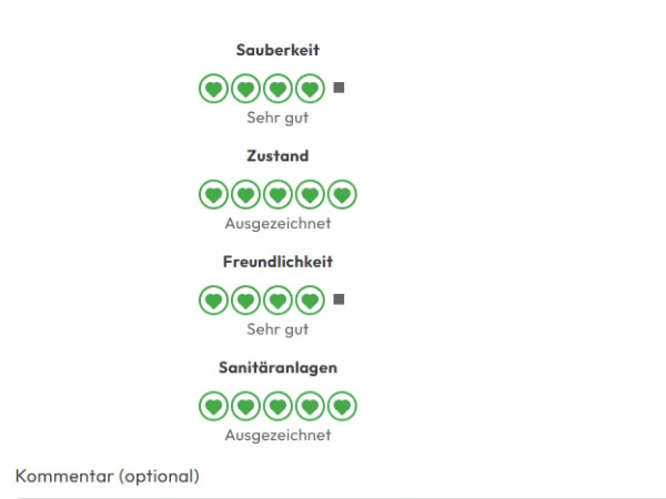 Funktion Meine Bewertungen