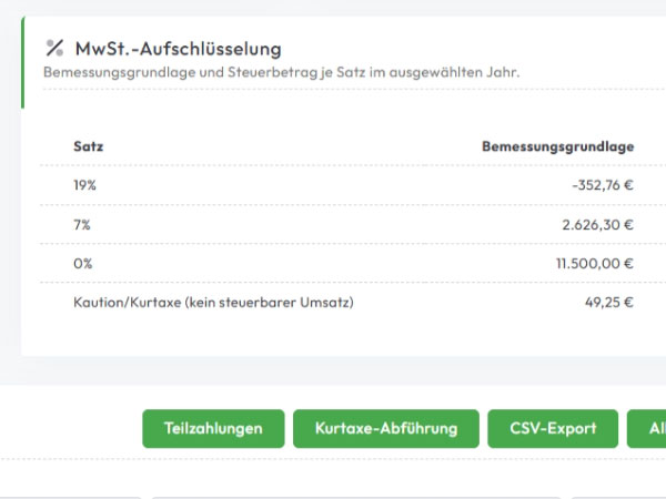 Funktion Finanzen & Rechnungen