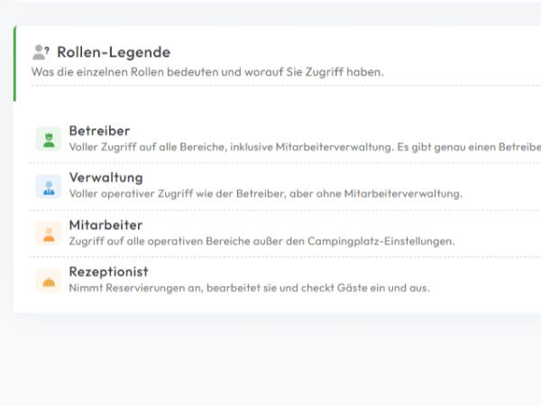 Funktion Team & Zugriffsrechte