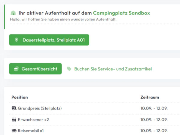 Funktion Gästeservice