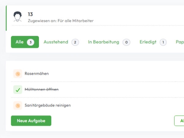 Funktion Aufgabenlisten